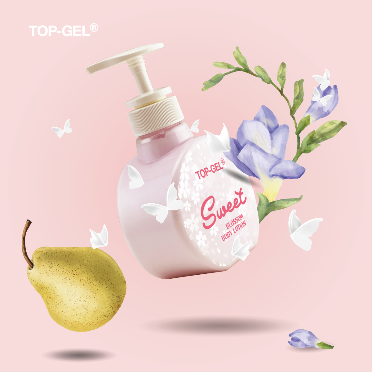 TopWellCosmetic's tweet photo. TOP-GEL Sweet Blossom Moistruizing Body Lotion

Soften &amp; Smooth Skin
Blend of flower and fruit Extract with Vitamin E

#bodylotion #Moistruizing #SweetBlossom #Nourish #VitaminE #Topiclear #TOPGEL #TOPWELL #Taiwan https://t.co/OVUlu0ylsV