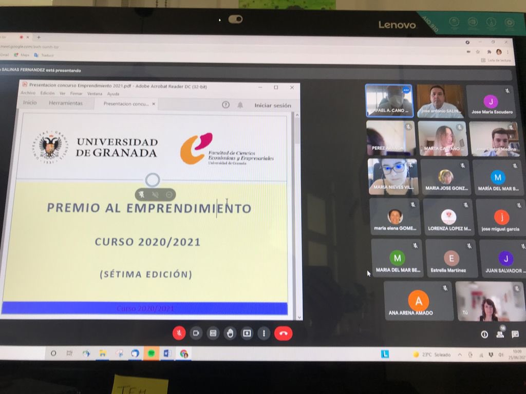 UGRemprendedora's tweet photo. ¡Buenos días de #viernes! 

Nos encontramos en el tribunal de evaluación de los «Premios Emprendimiento» de la Facultad de Ciencias Económicas y Empresariales (@FcceeUgr) 💪🏼 https://t.co/f4c8aQSXcT