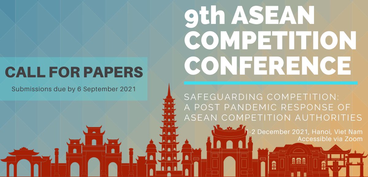 ASEAN's tweet photo. 🚨Call for Papers: AANZFTA Competition Law Essay Contest🚨

Theme: Safeguarding competition - a post-pandemic response of ASEAN competition authorities. 

Choose one of five sub-themes and submit before 6 September to: clip@accc.gov.au

🔎https://t.co/6ZCaBDENgD https://t.co/lJcHuhQx35