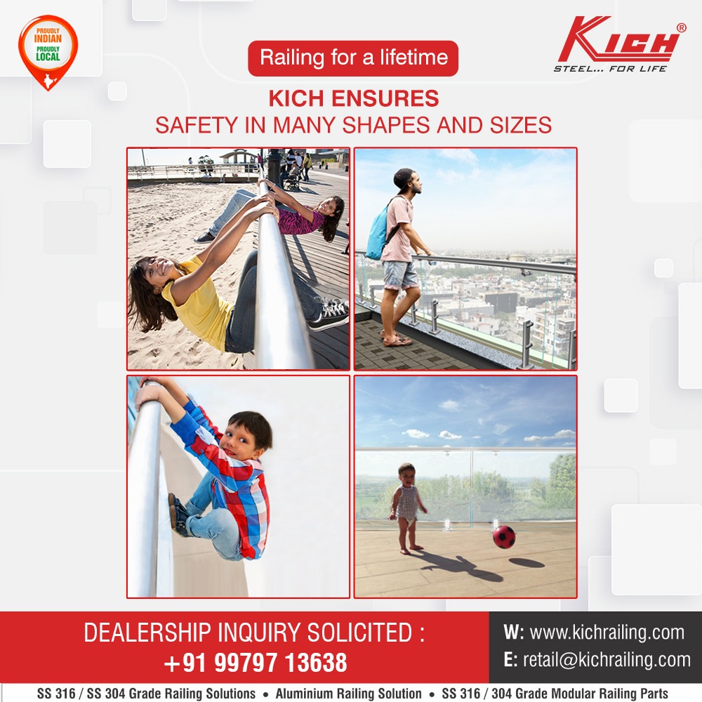HardwareSamachr's tweet photo. @Kich_India Railing ensures safety in many shapes and sizes for a lifetime.
#Kich #KichIndia #KichRailing #HandrailSystems #BalusterSystems #RailingSystems #ModularRailingSystems #SSRailingSystems https://t.co/nFPV8IBiKZ