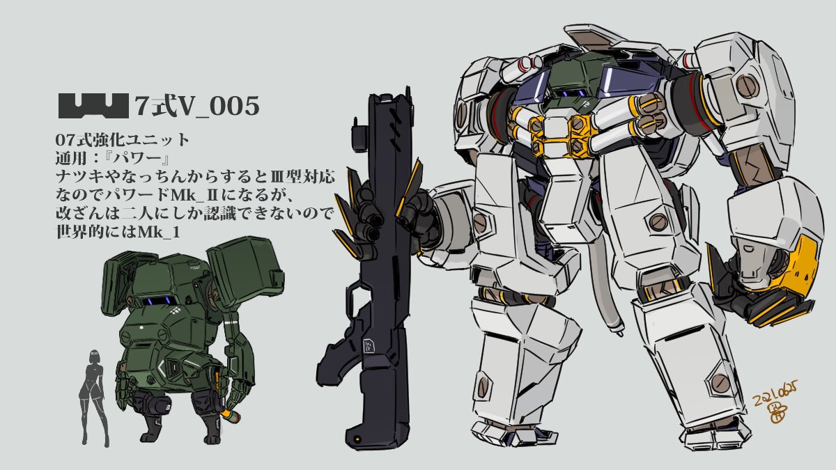 □7式VシリーズNo.005 07式強化ユニット 通称『パワー』ナツキやなっ