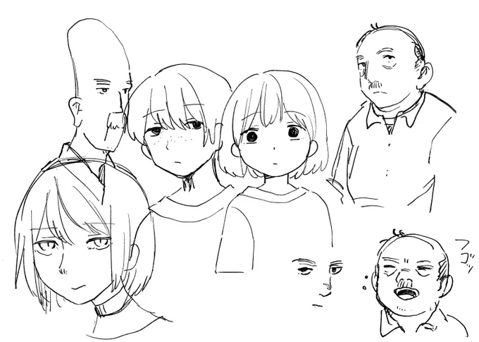 描けないと思われるのムカつくので描いてた 絵柄の幅 
