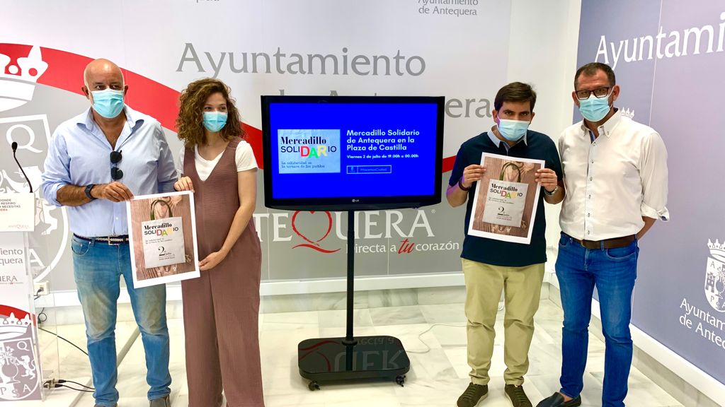 AytoAntequera's tweet photo. 👥 Nuevo Mercadillo Solidario en #Antequera, el próximo viernes 2 de julio, con las asociaciones como protagonistas en esta importante cita social en la ciudad

⁉️ ¿Qué debes saber?
Plaza de Castilla
Horario 19.00h a 00.00h
Viernes 2 #julio 

#HacemosCiudad 
#MercadilloSolidario https://t.co/2aUTt3pyTa