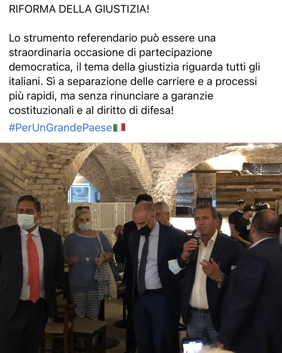 MarioAbbruzzese's tweet photo. Lo strumento referendario può essere una straordinaria occasione di partecipazione democratica, il tema della giustizia riguarda tutti noi. Sì a separazione delle carriere e a processi più rapidi senza rinunciare a garanzie costituzionali e al diritto di difesa @GiovanniToti https://t.co/Q4WMqnWU2H