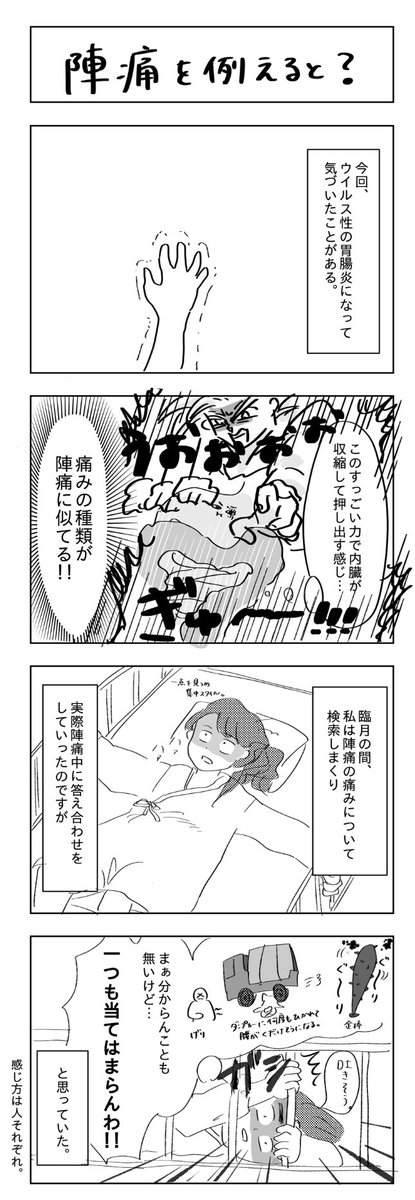 陣痛を例えると