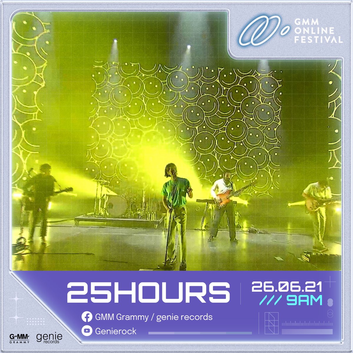 genierecords's tweet photo. เสาร์นี้! พบกับ #GMMVirtualConcert รีรันจากงาน GMM Online Festival เมื่อวันที่ 4-5 ก.ค. 20 ที่ผ่านมากับ 2 วงดนตรีที่ทุกคนรอคอย
09.00 น. >> #25hours
14.00 น. >> #LOMOSONIC
รับชมได้ทาง FฺฺB : GMM Grammy, genie records, LOMOSONIC และ YT : Genierock
#GMMGrammy #genierecords https://t.co/2oZICs9ahb