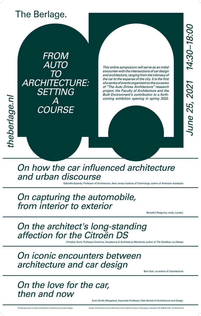 TheBerlage's tweet photo. Follow from 2:30PM onwards our symposium "From Auto to Architecture," with Gabrielle Esperdy, Benedict Redgrove, Christian Sumi, Bert Voet, and Even Smith Wergeland. https://t.co/WIsMsXFmOa @GEinNYC @benedictredgrov @SmithWergeland @BertVoet https://t.co/LcFe0SZGfA