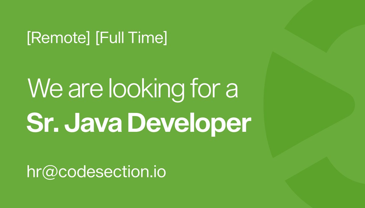CodeSectionTR's tweet image. İngiltere / Londra merkezli iş ortağımız için Senior Java Developer arıyoruz.

Tech Stack:
#java #spring #springboot #postgresql #googlecloud