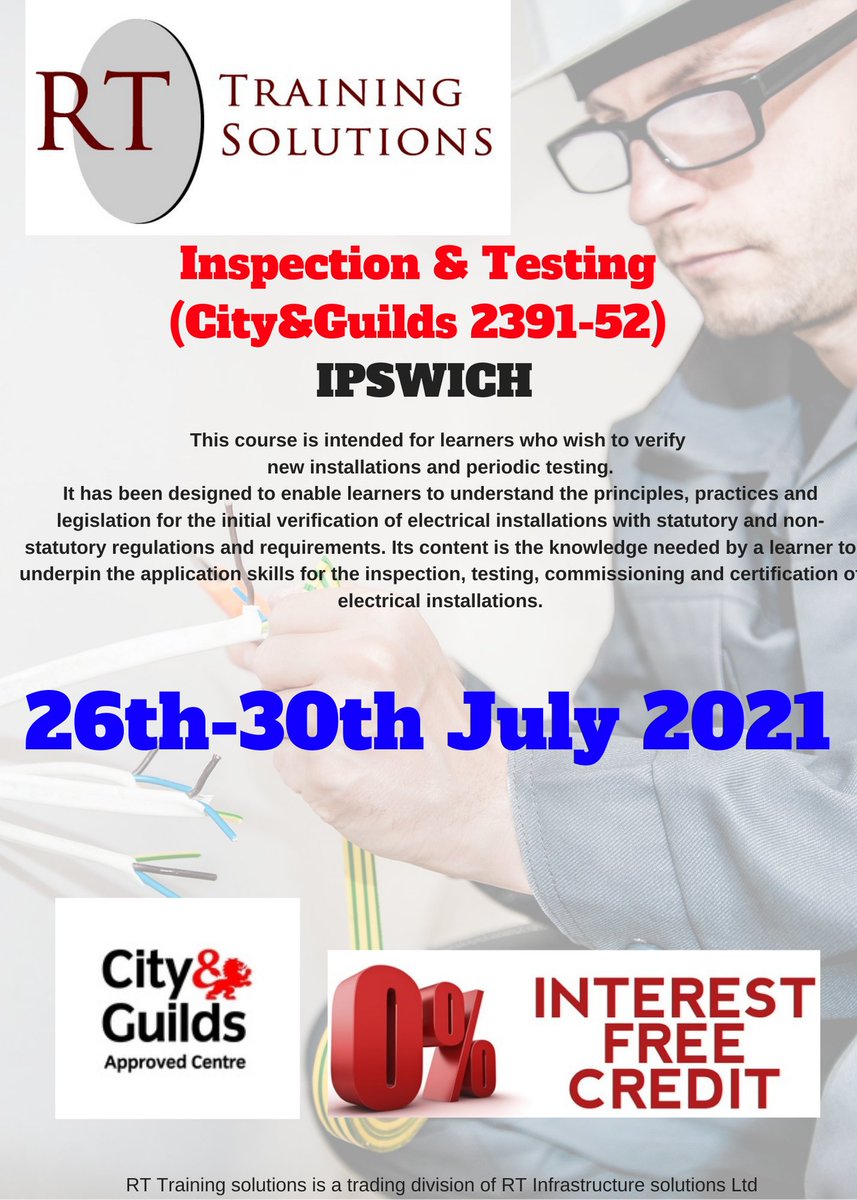 RTTSolutions's tweet photo. For further information please send 'INSTALLER' to: info@rttsolutions.co.uk

#cityandguilds #inspection #electrical #electrician #training #qualifciation https://t.co/VwZ1LinIhF