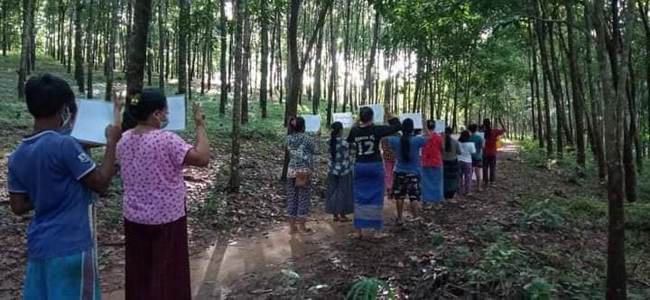 wintssnaing's tweet photo. The regular evening strike against military coup in KanBauk area,
#Ye_Byue Tsp,#Thaninthayi Division on June25.

#June25Coup #WhatsHappeningInMyanmar https://t.co/dpBJlLXTKY