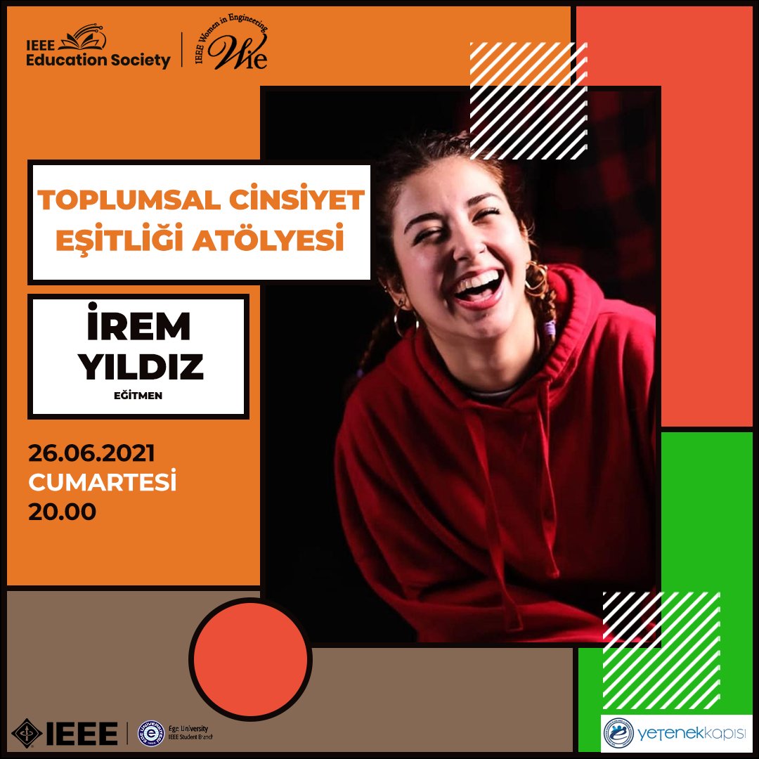 Herkese merhabalar, WIE ve EdSoc iş birliğiyle "Toplumsal Cinsiyet Eşitliği Atölyesi"ni gururla sunuyoruz! 26 Haziran Cumartesi günü saat 20.00’de konuklarımız Harun Aktaş ve İrem Yıldız ile gerçekleştireceğimiz bu etkinliğimize hepiniz davetlisiniz.
Kayıt için iletişime geçiniz.