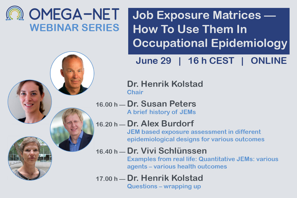 ISGLOBALorg's tweet photo. 🖥 Next week, you can attend a new #OMEGANET webinar entitled: "Job Exposure Matrices — How To Use Them In #OccupationalEpidemiology"
🗓 29 June · 🕓16 h · 📍Online
🔗 https://t.co/vXuxDogLjl
👥 With Henrik Kolstad, Susane Peters, Alex Burdorf & Vivi Schlünssen
#Epidemiology https://t.co/cafYBWnVXN
