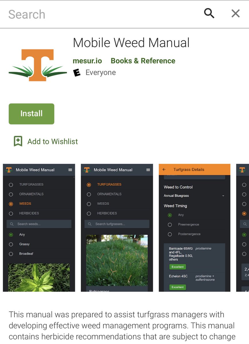 UTTurfWeeds's tweet image. Very excited to announce that the new and improved Mobile Weed Manual is available! You can download the new version from the App Store or Google Play. Laptop access available at mobileweedmanual.com