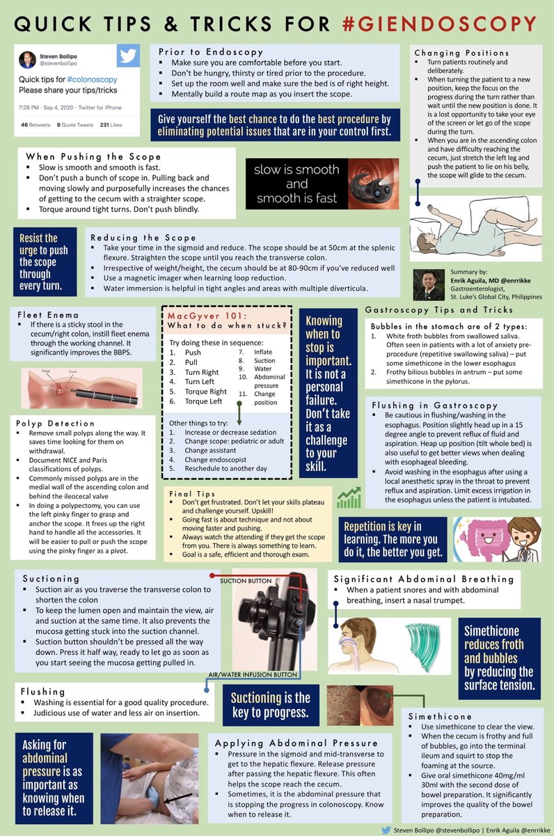 Amazing crowdsourced tips and tricks for #GIEndoscopy 🔥 Thanks <a href="/grepmeded/">GrepMed</a> for putting it altogether 😉 Poster-presentation ready 😅 #GITwitter #GIRecap <a href="/stevenbollipo/">Steven Bollipo</a>