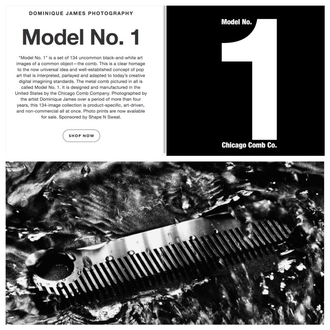 teddstrom's tweet image. Thrilled and honored to announce the launch of the photo exhibit “Model No. 1” by NYC and Atlanta based professional studio and product photographer Dominique James inspired by the design of our steel model no . 1 comb @dominiquejames