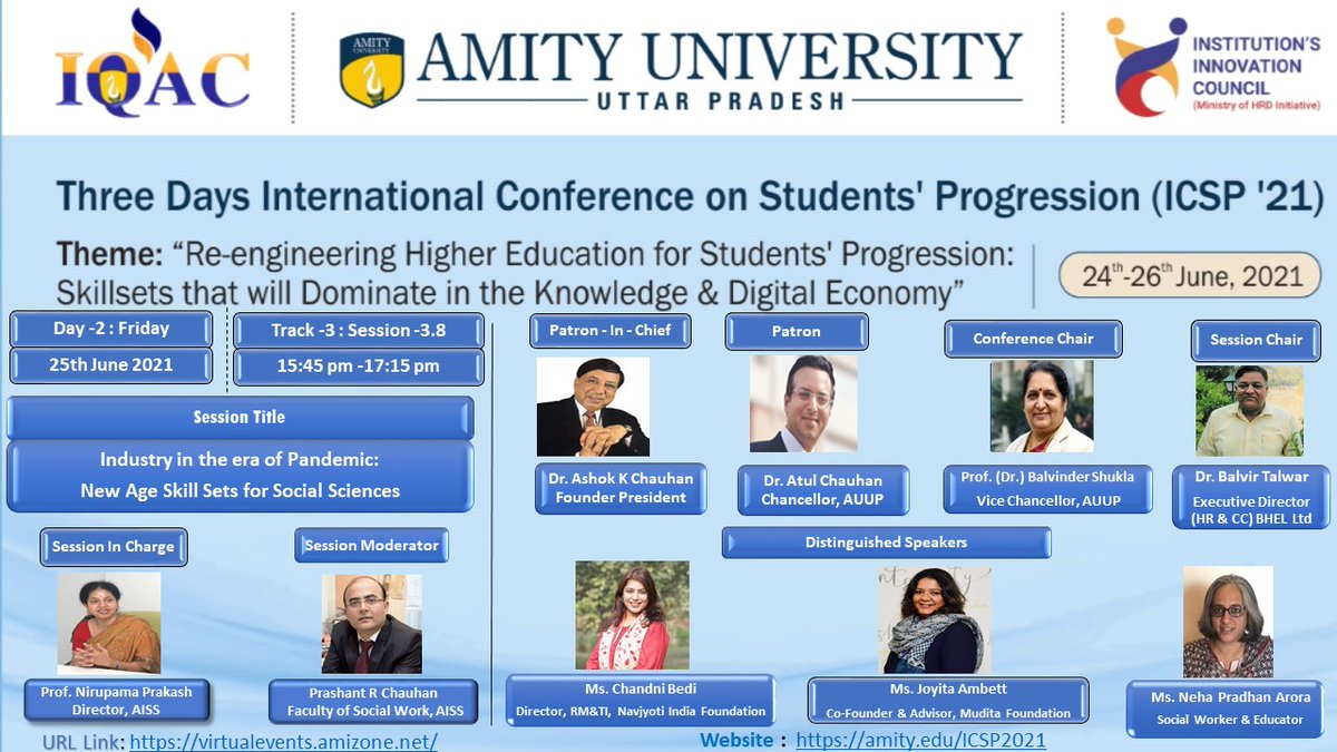 Ms.@Chandni_Bedi ,Director-RMTI spoke at the three day international conference organised by Amity University on 'Re-engineering Higher Education for Student's Progression: Skillsets that will dominate in the Knowledge and Digital Economy' today. #highereducation #upskill