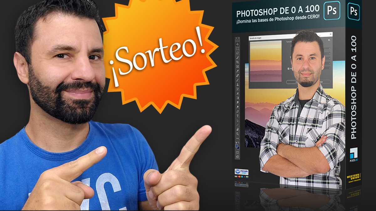EstudioPixel40's tweet image. ¡Gana el curso Photoshop de 0 a 100! Participá haciendo retweet y siguiéndome en twitter! Sorteo en vivo acá: youtu.be/CCWUa40yes4