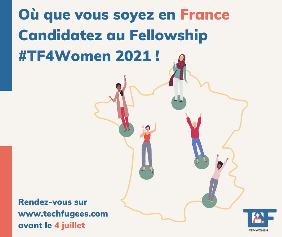 🗺 Are you a women #refugee in #France living near by #Marseille #Lyon #Bordeaux #Nantes or #Paris willing to start a career move to #tech &amp; #digital jobs? 
Join the next #TF4Women Fellowship programme starting next September 🇫🇷👉 bit.ly/3gTdBYA
#womenintech #diversity