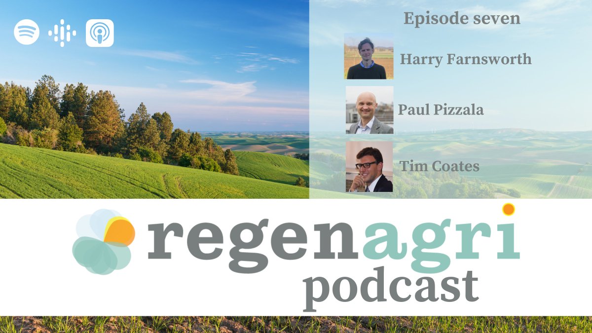 New #regenagripodcast episode! 🎧 Paul Pizzala from <a href="/foundationfarms/">New Foundation Farms</a> and Tim Coates from <a href="/OxburyBank/">Oxbury bank</a> join <a href="/hcfarns/">Harry Farnsworth</a> <a href="/ControlUnion_UK/">Control Union UK</a> to delve into how farmers can access ‘green funding’ outside of subsidies. 
Listen, subscribe and review 👉 bit.ly/2UtF62f #greenfinance