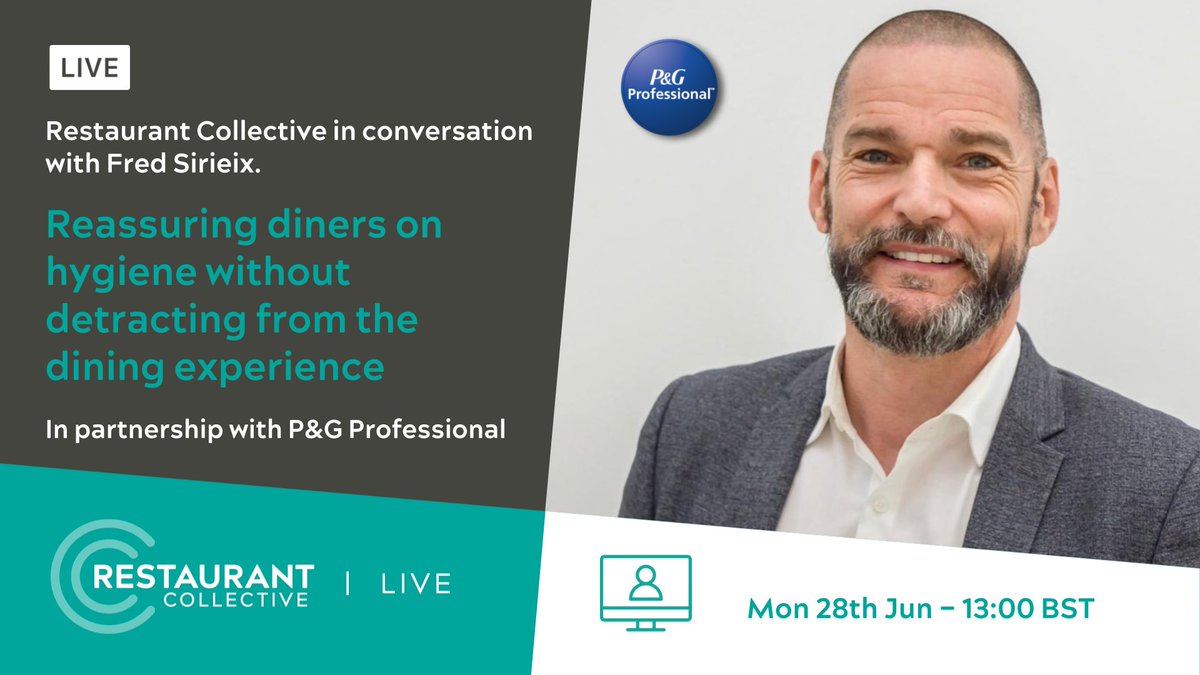 We’ve partnered with P&amp;G Professional to support restaurateurs emerging from lockdown.

P&amp;G Professional has partnered with @FredSiriex1 to share guidance, expertise and mentorship via a Live Q&amp;A on 28/6/21 at 13:00 BST.

Book now: linktr.ee/RestaurantColl…

#hospitalityindustry
