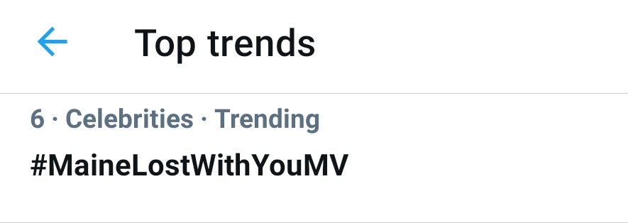 6th spot

@universalrecph
MAINE LostWithYouMV
#MaineLostWithYouMV  #MaineMendoza