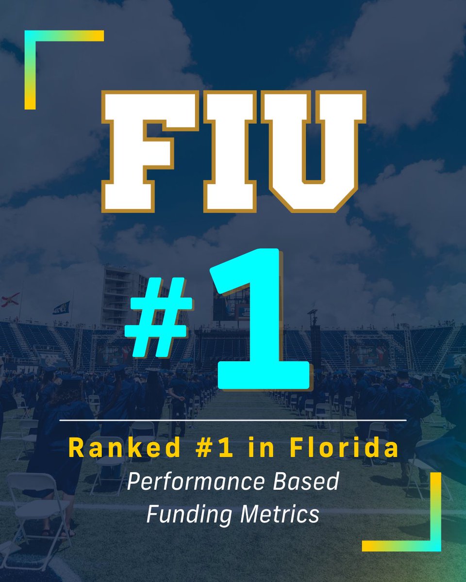FIU is #1 in the top State University System in the nation! We earned the highest score in the history of Florida’s Performance-Based Funding Metrics. #PawsUpFIU! 

Read more: news.fiu.edu/2021/fiu-ranks…

@FIUnews <a href="/FLBOG/">F</a> #fuelingfloridasfuture