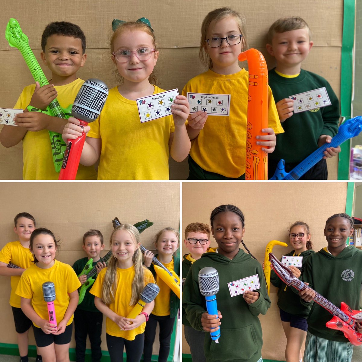 ChristChurchCoE's tweet photo. Our Christ Church Rock Band is starting to look pretty cool! 😎 
These wonderful children have been logging on to @TTRockStars and smashing out their times tables week after week to earn their place in the band - well done! 🎸🎷🎤 #RockOn #TimesTables #RockBand #mathsrules https://t.co/TcA1Zl2dCO