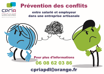 U2P_pdl's tweet photo. 📣 #salarié #employeur de l' #artisanat, pour désamorcer un #conflit naissant😠😡 contactez la #cpria (gratuit et confidentiel)
au 06 08 62 03 86. #direccte #qvt #DialogueSocial #emploi
https://t.co/CrXHJhi34t https://t.co/rzFRyrpG0U