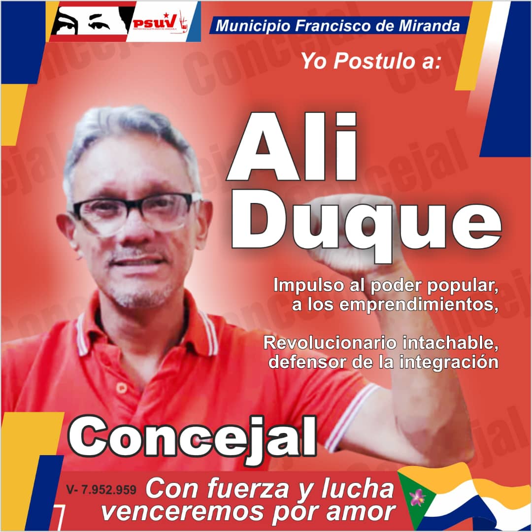 Hombre luchador de las labores sociales y le gusta dar impulso al emprendimiento empresariales. <a href="/MariaLigiaViva/">MariaLigiaVivas</a> <a href="/FreddyBernal/">Freddy Bernal</a> <a href="/BermudezJoseA/">Bermúdez José</a> <a href="/PSUVTachira/">PSUV Táchira</a> #SoyComunicadorClap