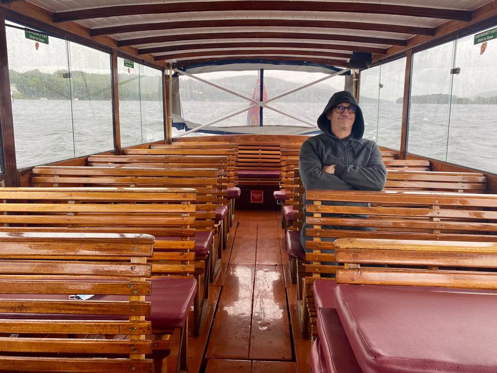 Boat trip on Lake Windermere with all my mates. 🌧