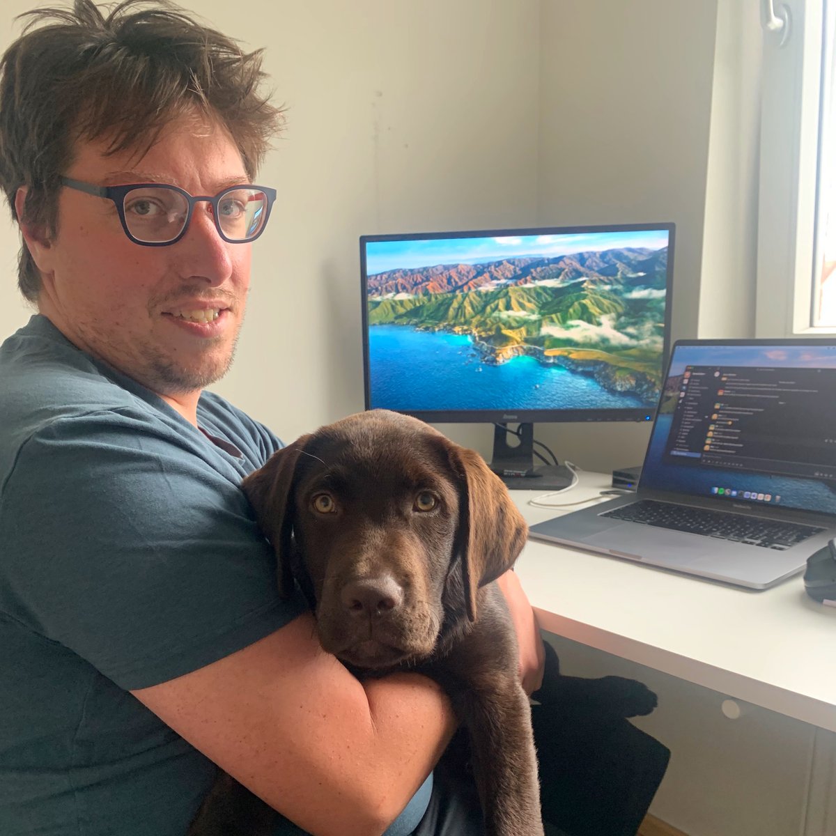 Niet op kantoor, maar toch een beetje #takeyourdogtoworkday