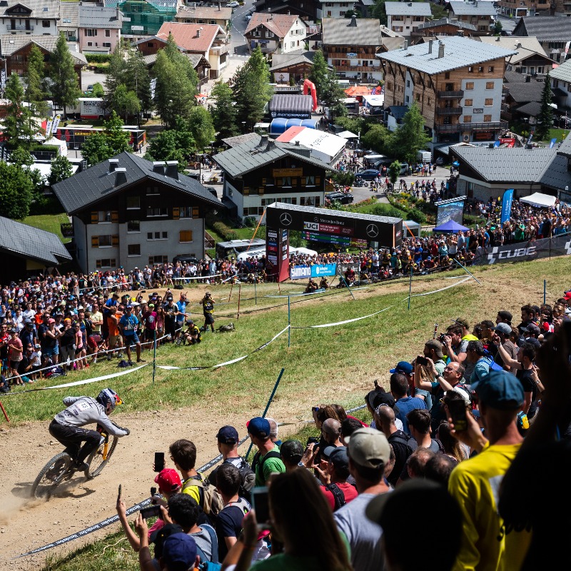 UCI_MTB's tweet photo. 🇫🇷 LES GETS is back! 🇫🇷

🗓 July 2-4
📺  Watch live on @RedBull TV
#MBWorldCup