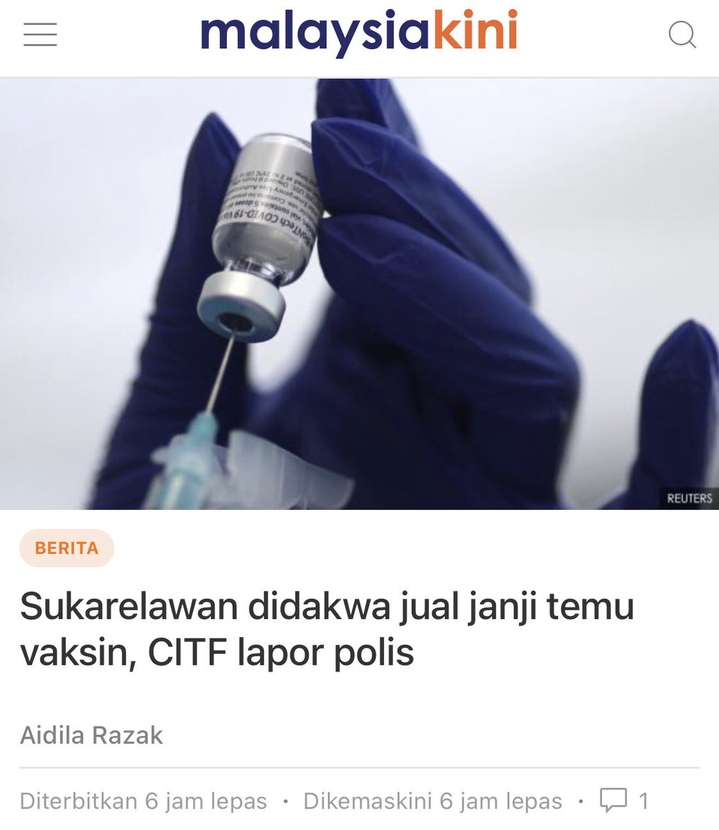 faizalriduan's tweet image. Rasuah bermula dari atas ke bawah.

Yang atas buat projek dari Program Imunisasi COVID-19 Kebangsaan (PICK).

Yang pertengahan makan komisen Pusat Pemberian Vaksin (PPV) Mega.

Yang bawah ambil rasuah RM100 untuk potong giliran dalam senarai menunggu.

#PKP3 #PerangiRasuah