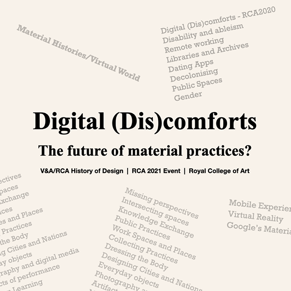 (1/3) Curious about the intersection of material practices and the virtual world? Join <a href="/V_and_A/">V&A</a>/<a href="/RCA/">Royal College of Art</a> History of Design's event for RCA2021, 'Digital (Dis)Comforts: The future of material practices?’  
Monday 28 June, 19.30 GMT+1. Register here: bit.ly/3qnRIUq