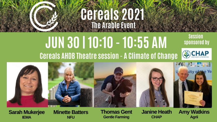 Join the panel on the A Climate of Change session sponsored by <a href="/CHAPAgriTech/">Crop Health & Protection - CHAP</a> in the <a href="/AHDB_Cereals/">AHDB Cereals</a> theatre <a href="/CerealsEvent/">Cereals Event</a> next week <a href="/iemanet/">İbrahim Emanet</a> <a href="/NFUtweets/">National Farmers' Union</a> <a href="/gentle_farming/">Gentle Farming</a> <a href="/AgriiUK/">Agrii</a>. This is also a Young Farmers selected session <a href="/NFYFC/">NFYFC</a> <a href="/LincsYFC/">LincsYFC</a> Register now at bit.ly/3ipDjVP