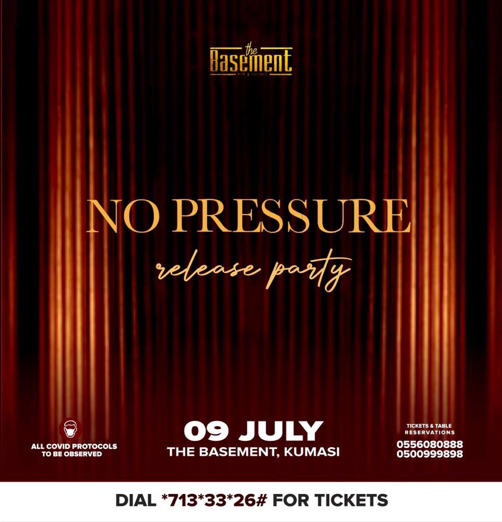sarkodie's tweet photo. Big shouts to the “BASEMENT” in Kumasi 👌🏿 they reached out !!! Hosting us on the 9th of July album release date for the release party in Kumerica !!!! #NoPressureAlbum #NoPressure https://t.co/uikPJokaj3