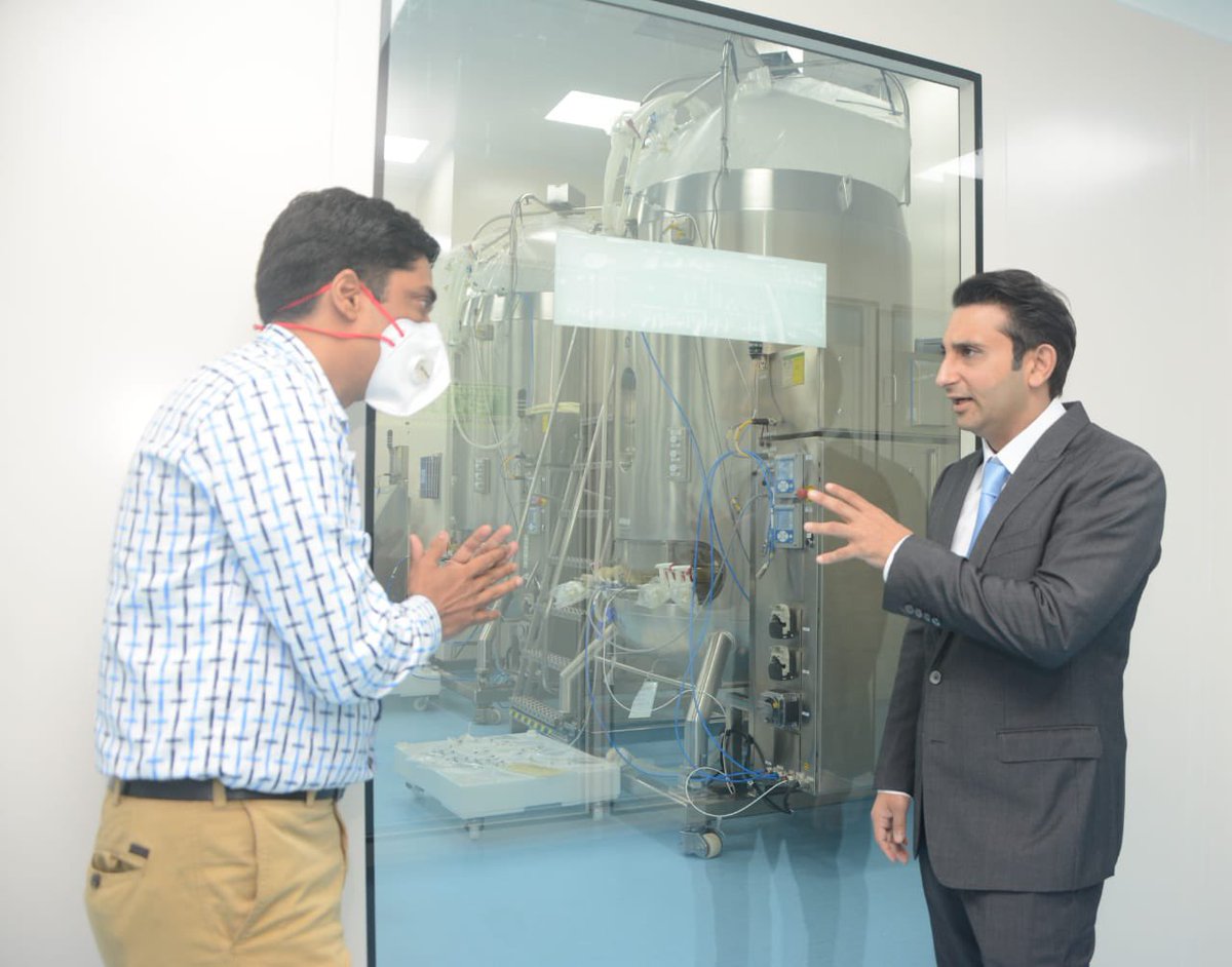 Excited to witness the first batch of Covovax (developed by <a href="/Novavax/">Novavax</a>) being manufactured this week at our facility in Pune. The vaccine has great potential to protect our future generations below the age of 18. Trials are ongoing. Well done team @seruminstindia!