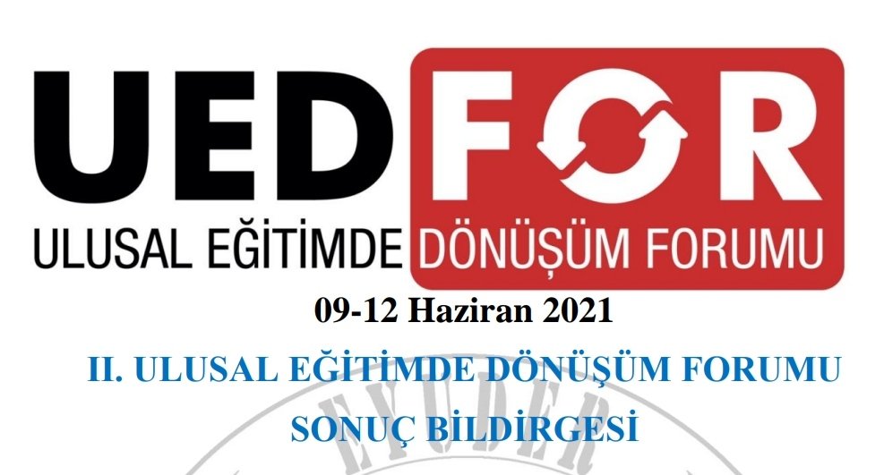 eyuder's tweet photo. II.ULUSAL EĞİTİMDE DÖNÜŞÜM FORUMU (#UEDFOR) Sonuç Bildirgesi’ni kamuoyuna sunarız. 👇
https://t.co/7c2xxg65N5

İŞİMİZ EĞİTİM GÜCÜMÜZ EĞİTİM

@ademcilek @tcmeb @MEFuniversitesi
@yekta_sarac @ziyaselcuk @mebailesi_2023 @aa_kurumsal https://t.co/SItbI7K7UU