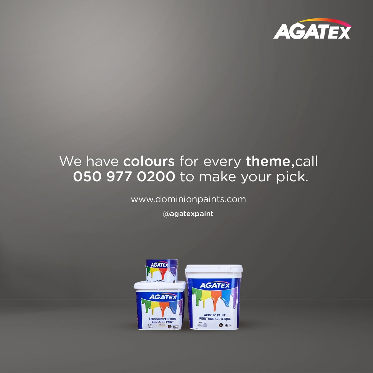 agatexpaint's tweet photo. Discovering a theme that works for you has never been this easy, with Agatex you can find a wide range of colors that fits your personality. 

Call 050 977 0200 or visit https://t.co/UqQOrZS6Ca for inquiries or purchases.

#Agatex #PassAll #AgatexPaint #theme https://t.co/hzz541x7Nn