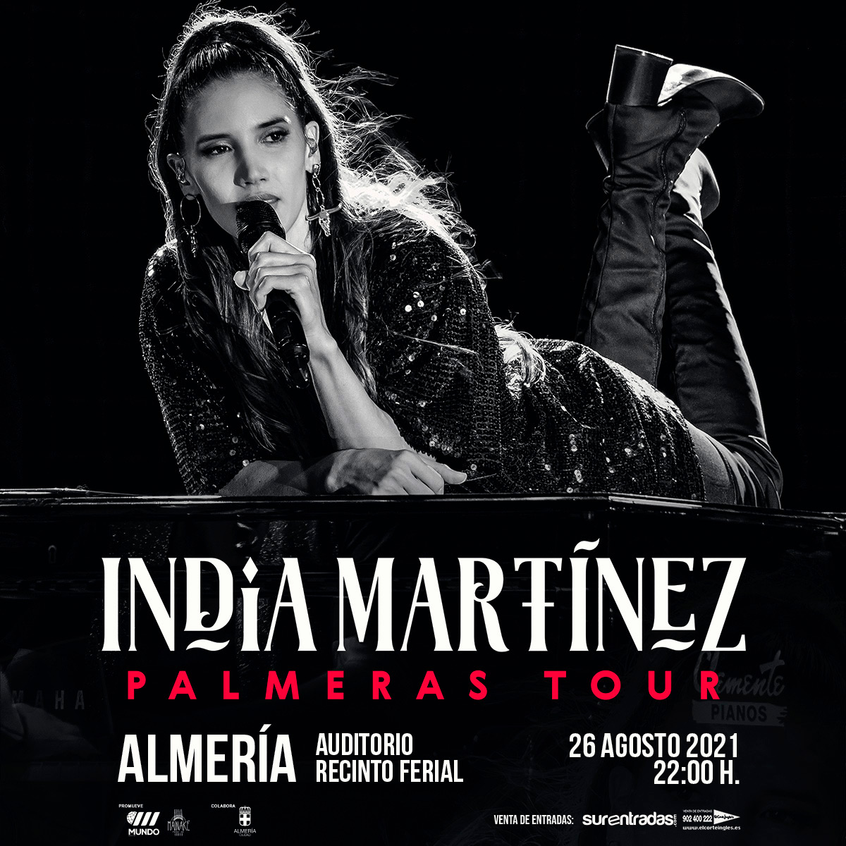 😎 ¡¡Hola #Almería!! Desde este momento ya puedes adquirir las entradas para los conciertos de este verano ☀️

📆 14 agosto <a href="/vanesamartin_/">Vanesa Martin</a> Vanesa Martin 
🎟️ ow.ly/p5I150FikVV

📆 26 agosto <a href="/IndiaMartinez/">India Martínez</a> India Martínez
🎟️ surentradas.com/?entradas=indi…

🏟️ Recinto Ferial 22:00h
