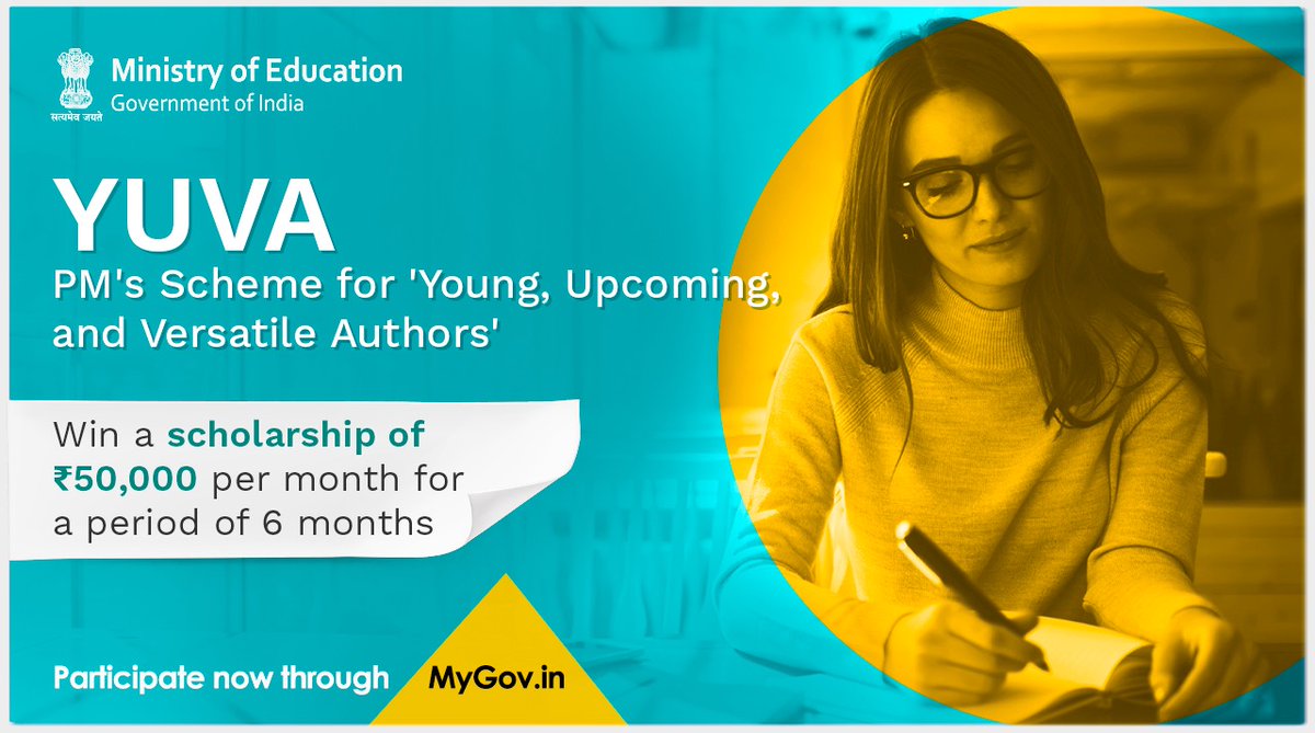 EduMinOfIndia's tweet photo. Participate in PM’s #MentoringYUVAScheme and open your chances of winning a scholarship of Rs 50,000 per month for 6 months.
Know more at https://t.co/kM4pHxC0V4 https://t.co/0ti0uP0ESt
