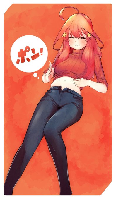 三玖推しさんがTwitterに投稿した中野五月(五等分の花嫁)のイラスト。