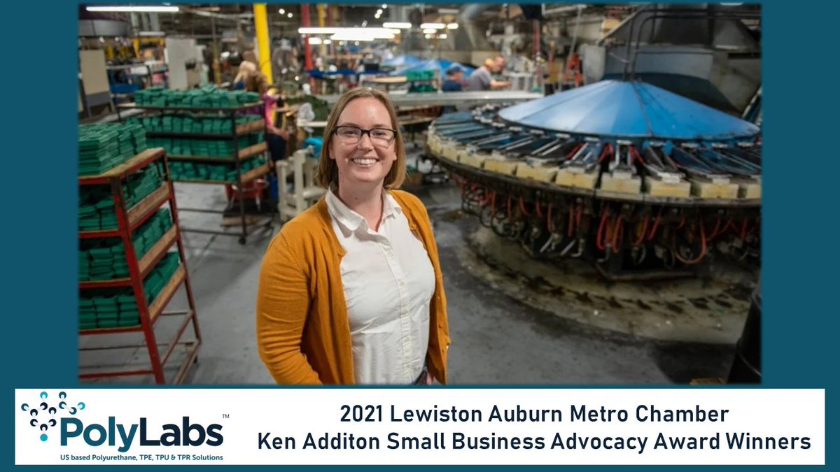 PolyLabsUSA's tweet image. 🏆 @PolyLabsUSA is the 2021 @LAMetroChamber Ken Additon Small Business Advocacy Award Winner! 

📸 Credit: @AndreeKehn / @sunjournal 

Congratulations to all @PolyLabsUSA employees for making this possible!

#Maine #MaineNews #PolyLabs #SmallBusiness #MaineBusiness #Lewiston