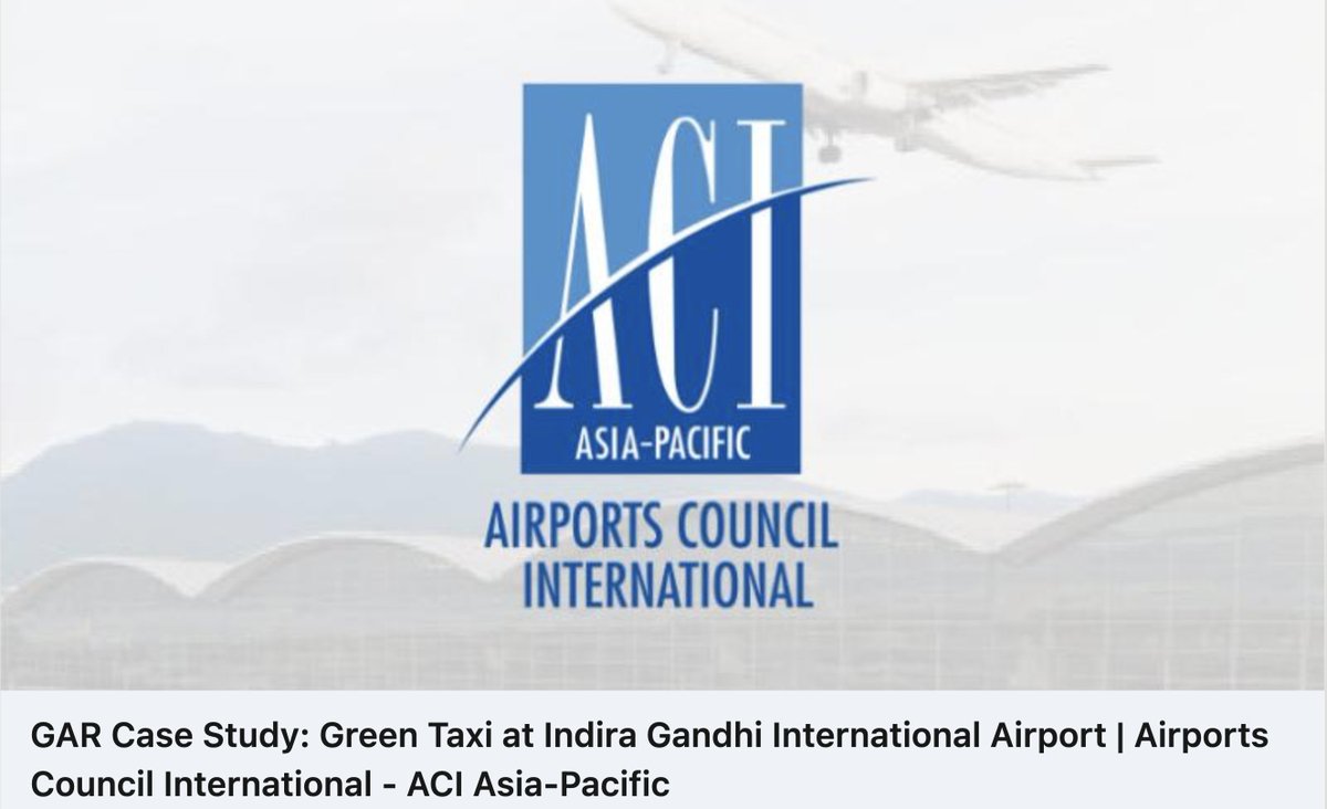<a href="/SAS_GSE/">Smart Airport Systems</a> is proud to be involved with the Delhi International Airport Limied's (DIAL) business sustainability program.

Read the latest article here - aci-asiapac.aero/.../case-study…...
#TaxiBot #SmartAviation #SmartGSE #SmartAirportSystems