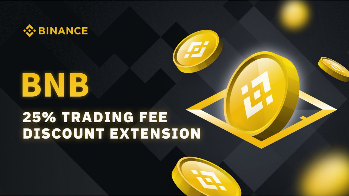 Binance to retain the 25% trading fee discount when using #BNB. Learn  more➡️ https://t.co/OTOmy5RQtr