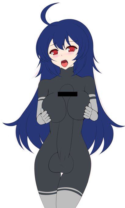 ぴっちりふたなりちゃんの下塗り 