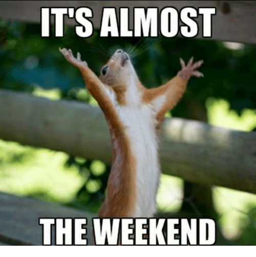 Almost there! Happy Friday everyone! #FridayFeeling #weekend
