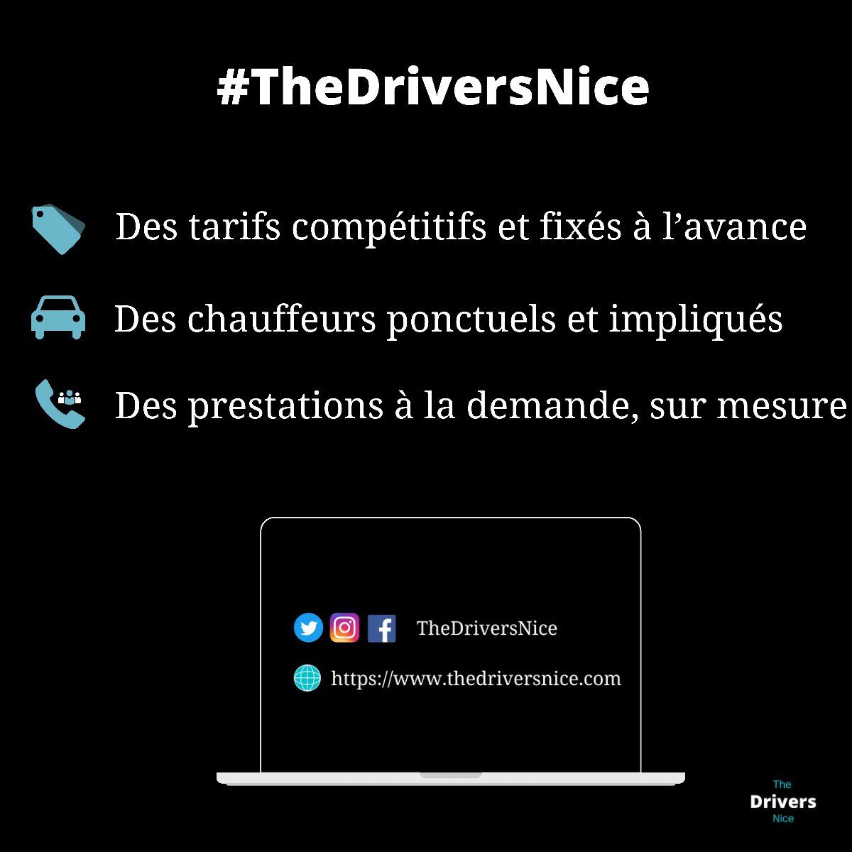 🚖 #TheDriversNice 🚖

Des prix #compétitifs, des #chauffeurs investis et des #prestations sur-mesure, n’attendez plus et réservez dès maintenant sur 
thedriversnice.com

#TheDriversNice #vTc #chauffeurs #Nice #CotedAzurFrance