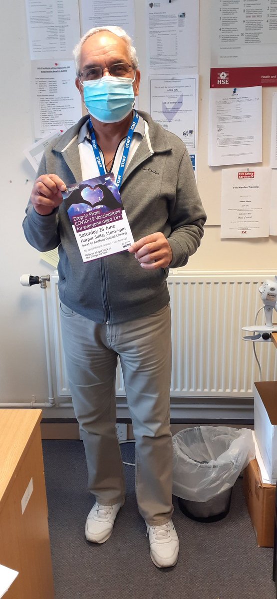 Drop in Pfizer #covid vaccination for everyone aged 18+  no appointments needed just turn up on saturday 26th june Hupur suite from 11 till 4 
Thank you 
#CovidVaccine #GetVaccinated #bedford #bedfordcouncil #NHS #PublicHealth