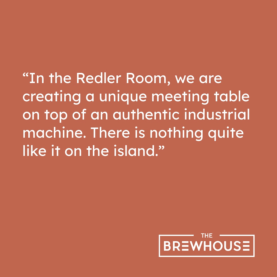 “In the Redler Room, we are creating a unique meeting table on top of an authentic industrial machine. There is nothing quite like it on the island.” Robbie Farrugia from Dstudiomalta #architecture #heritage #farsons #brewery #openingsoon #iconic  #auniquecreativeworkplace